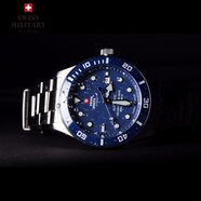 瑞士軍表（SWISS MILITARY）瑞士原裝進(jìn)口手表男全自動(dòng)機械500米潛水陶瓷表圈五年聯(lián)保送禮物 藍色水鬼王44mm34075.02