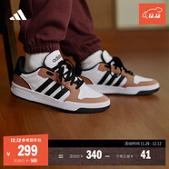 adidas ENTRAP美式校園風(fēng)運動(dòng)少年感復古籃球風(fēng)板鞋男女阿迪達斯 白色/黑色/土褐色   42