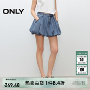 ONLY2025夏季新款氣質(zhì)百搭牛仔短裙立體花苞裙半身裙女|125237001 J33 350水洗牛仔藍 M