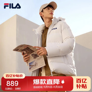 FILA 斐樂(lè )官方情侶羽絨服2025年冬時(shí)尚休閑連帽上衣男女同款保暖外套
