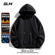 GLM衛衣男秋冬季連帽男士衛衣寬松外套男休閑長(cháng)袖t恤男衣服黑色3XL