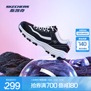斯凱奇（Skechers）奧利奧經(jīng)典黑白熊貓鞋輕便運動(dòng)老爹鞋女休閑鞋 男款-黑色/白色/BKW 39.5