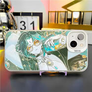 中掌柜心海甘雨芙寧娜胡桃適用蘋(píng)果16原神彩銀iphone15雷電將軍華為m70 [IMD彩銀透銀]眼鏡魈寶送鋼化膜 iPhone 14 Plus