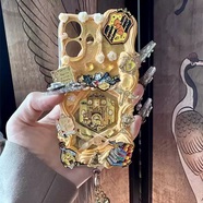 Z·C·AHS原創(chuàng  )手工diy創(chuàng  )意成品定制奶油膠立體手機殼哈利波特蘋(píng)果iphone三星華為vivo小米/oppo手機套抗摔 黃色 iPhone14