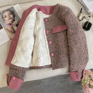 小紅書(shū)甄選彩色粉紅色小香女裝2025春秋季新款法式風(fēng)格名人絎縫粗 高貴粉羽絨版 M M