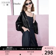 三彩2025秋款仿牛仔連體褲長(cháng)褲休閑褲直筒褲顯瘦女 深海藍 XL 170/92A