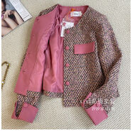 小紅書(shū)甄選彩色粉紅色小香女裝2025春秋季新款法式風(fēng)格名人絎縫粗 高貴粉常規里布版 M M