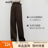 紅袖版型超絕【糯米褲】2025冬季新款女裝垂感百搭顯瘦氣質(zhì)直筒休閑褲 黑咖045 M