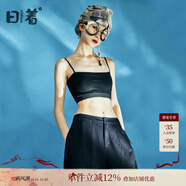 日著(zhù)原創(chuàng  )女裝2024修身氣質(zhì)百搭內搭打底吊帶抹胸背心 影黑 L