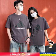 阿迪達斯（adidas）t恤男裝女裝 2025夏季新款情侶短袖運動(dòng)服潮流寬松半袖棉質(zhì)上衣 巖層灰-JC7834/情侶單件裝 L