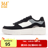 361°【商場(chǎng)同款】女鞋運動(dòng)鞋秋季新款361度女板鞋 曜石黑/羽毛白 36