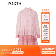 PORTS寶姿女裝春夏新品長(cháng)袖短連衣裙SM8D070MPP064 粉色印花 XS (2)