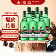 紅星二鍋頭 大二 清香型白酒 43度 500ml*6瓶 非原箱