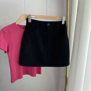 小紅書(shū)爆款240165防走光燈芯絨短裙小包裙半身裙女2024秋冬新款 黑色 M M