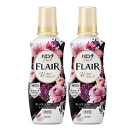 花王（KAO）花王護理劑衣物柔順劑日本進(jìn)口溫和親膚持久留香柔軟防褶皺防靜電 黑色天鵝絨馨花香520ml*2瓶