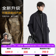 伯爵卓爾高端全羊毛雙面呢大衣100%男士2025秋冬季新款中長(cháng)款通勤男裝外套 暴雨灰（長(cháng)款） 【二代-石墨烯/鵝絨內膽】 2XL (185)