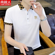 南極人（Nanjiren）POLO衫男短袖t恤翻領(lǐng)男裝夏季潮流半袖棉感上衣2025夏款高端體恤 1108白色 M