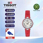 天梭（TISSOT）瑞士手表小美人系列石英機芯女表50米防水送生日禮物女友老婆媽媽 26MM紅皮石英款T126.010.66.113.00