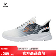 卡爾美（KELME）運動(dòng)鞋男新款健身戶(hù)外跑步鞋男透氣減震輕便鞋子男 黑白灰 43