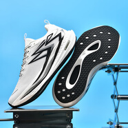 李寧熱運動(dòng)鞋系鞋帶男童鞋青少年2025秋季網(wǎng)面兒童初中生專(zhuān)用碳板跑步鞋 8025白色 34