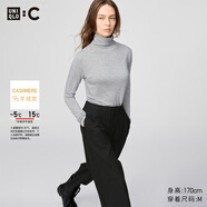 優(yōu)衣庫女裝HEATTECH EXTRA WARM 混紡高領(lǐng)T恤/長(cháng)袖 9%羊絨 478954 478954/03灰色 XS