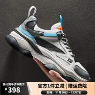 皓頓（HAUT TON）男鞋頭層牛皮休閑鞋歐洲站運動(dòng)減震老爹鞋時(shí)尚鞋子男 灰色 43 -適合運動(dòng)鞋44碼