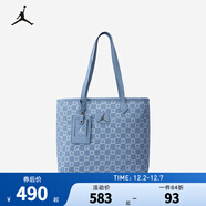 NIKE JORDAN 耐克AJ男女童23號牛仔托特包新款手提包大容量?jì)和瘑渭绨?牛仔藍 8/20【35*27*15cm 約14.1L】