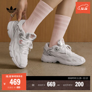 adidas「貝果鞋」adidas ASTIR厚底增高網(wǎng)面老爹鞋阿迪達斯三葉草   白色/奇跡紫粉   37