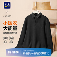 HLA海瀾之家保暖針織衫男輕商務(wù)時(shí)尚系列上衣男冬季曠野美拉德 HNTVW4W010A黑色21 L 175/92A 推薦137~150斤