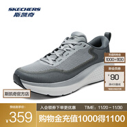斯凱奇（Skechers）無(wú)憂(yōu)跑鞋丨男款2025秋冬透氣緩震輕便跑步鞋男運動(dòng)鞋 男款-灰色/GRY 44