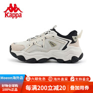 卡帕（Kappa）復古跑鞋新款男女運動(dòng)鞋潮流解構休閑老爹鞋K0DY5MC57 韓國白_月灰色_黑色-012 35