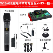 十盞燈G9直播聲卡套裝麥克風(fēng)k歌錄音主播喊麥游戲電容 G9聲卡無(wú)線(xiàn)麥加耳機套裝