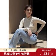 獨束大碼女裝【發(fā)熱防靜電】百搭打底衫女顯瘦秋冬新款胖mm針織衫 暖杏色 2XL