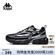 卡帕（Kappa）背靠背2025新款老爹鞋女款透氣網(wǎng)面運動(dòng)鞋男銀色跑步鞋 黑色/銀色/靜謐灰-990 44