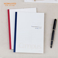 國譽(yù)(KOKUYO)學(xué)習筆記本子Campus無(wú)線(xiàn)裝訂本軟抄本膠裝本·分欄頁(yè) B5/60張 1本 WCN-CNB1633