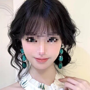 初享（CHUXIANG）復古耳環(huán)女港風(fēng)氣質(zhì)歐美輕奢小眾設計感耳飾夸張新中式耳夾 925銀針--綠寶石耳釘(GD355)