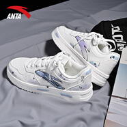 安踏板鞋男鞋2026冬季新款經(jīng)典百搭厚底男士休閑運動(dòng)男生小白鞋子男款 紙莎白【藍調星空-涂鴉定制服務(wù)】 41 官方正品-24小時(shí)內極速發(fā)貨