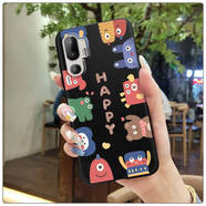 HTC適用 U24 Pro手機殼趣味新款數碼防塵情侶質(zhì)感硅膠潮流純色女 黑殼快樂(lè )小怪獸 HTC U24 Pro