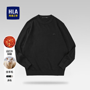 海瀾之家（HLA）毛衣男保暖長(cháng)袖針織衫男圓領(lǐng)套頭內搭打底衫男含羊毛舒適毛衫男 黑色29 -含羊毛/抑菌/遠紅外保暖 L /175/92A