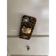 DT豹紋hellokitty秋冬2024新款韓國ins風(fēng)小眾博主適用于iphone16promax1514蘋(píng)果13手機殼保護套 棕色配色一套 iPhone16ProMax