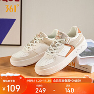 361°運動(dòng)女鞋秋冬季學(xué)生復古厚底增高小白休閑板鞋子女682116601F-9