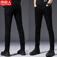 南極人（Nanjiren）黑色牛仔褲男修身小腳韓版潮流顯瘦彈男力秋季新款20 902 黑色 28 (2尺1)