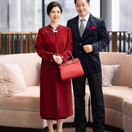 語(yǔ)森憶婚禮媽媽裝高檔禮服平時(shí)可穿的2025秋冬新款婚宴高貴兩件套裝喜服 短袖連衣裙+外套套裝 可混搭碼數  聯(lián)系客服 2XL  120-130斤