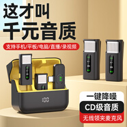 施索（SHISUO）無(wú)線(xiàn)麥克風(fēng)領(lǐng)夾式主播直播手機電腦相機專(zhuān)用錄音設備收音麥器戶(hù)外采訪(fǎng)抖音降噪拍短視頻設備 一拖二【蘋(píng)果+安卓+電腦】通用款 官方正品