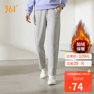 361°運動(dòng)褲子女秋冬季跑步寬松加絨休閑褲直筒長(cháng)褲衛褲662444701D