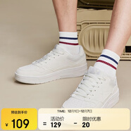 特步情侶男女板鞋小白鞋空軍一號冬季革面保暖運動(dòng)板鞋休閑鞋