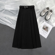 絲柏舍學(xué)院風(fēng)百褶裙女2025秋冬新款高腰顯瘦A字中長(cháng)款半身裙