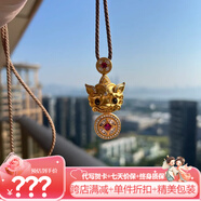 詩(shī)筠（SHIJUN）韋雪同款項鏈鑲鉆財貔貅吊墜立體鏨刻工藝輕奢掛墜百搭飾品感 財貔貅配編繩1套