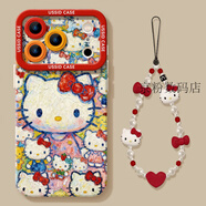優(yōu)思頓適用蘋(píng)果17promax手機殼iphone17新款hellokitty硅膠16系列13油畫(huà)kt小眾pm凱蒂貓14獨特15好看17pr [Kitty+掛鏈]硅膠軟殼 iPhone17Pro