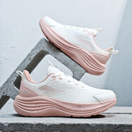 雙星運動(dòng)鞋女新款戶(hù)外休閑鞋徒步登山鞋減震跑步輕便學(xué)生軍訓女鞋 純凈白/粉紫 44